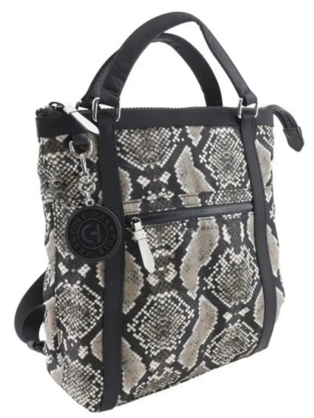 COLE HAAN Grand Ambition Small Backpack Daypack convertible 3WAY black Nyl... - Picture 2 of 12